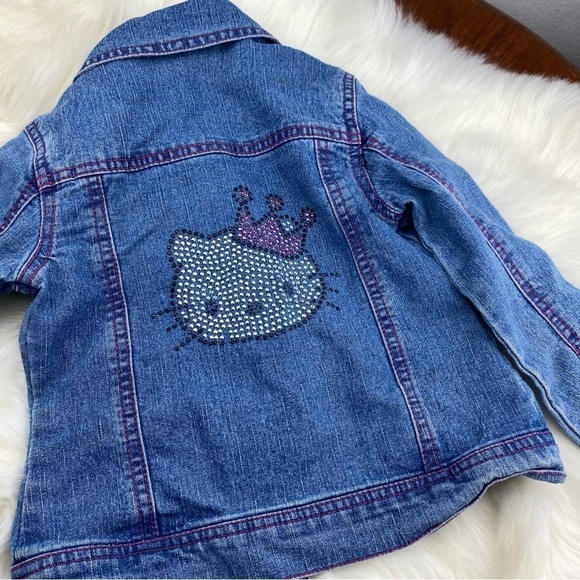 PRINCESS HELLO KITTY KIDS JEANS JACKET SIZE 4 - Picture 4 of 4